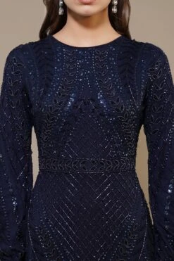 Acacia Embellished Maxi Dress In Navy 8 Acacia Embellished Maxi Dress In Navy -Laceand Beads AcaciaMaxiDressNavy 1