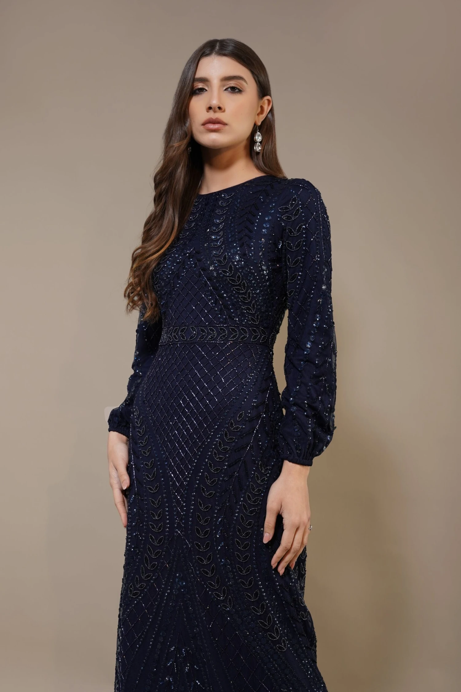 Acacia Embellished Maxi Dress In Navy 2 Acacia Embellished Maxi Dress In Navy - Image 2