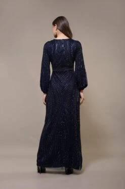 Acacia Embellished Maxi Dress In Navy 9 Acacia Embellished Maxi Dress In Navy -Laceand Beads AcaciaMaxiDressNavy 3