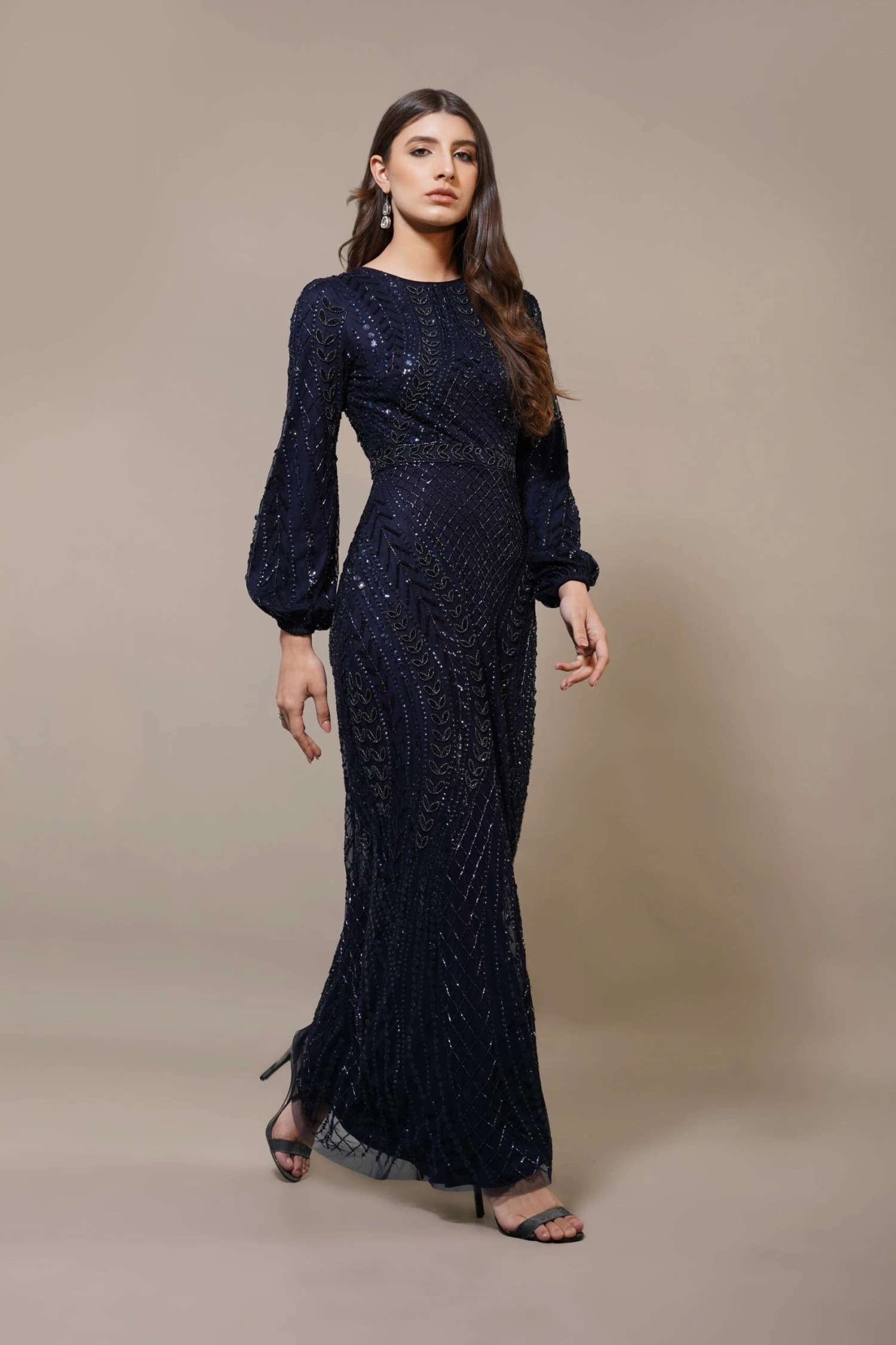 Acacia Embellished Maxi Dress In Navy 6 Acacia Embellished Maxi Dress In Navy - Image 6
