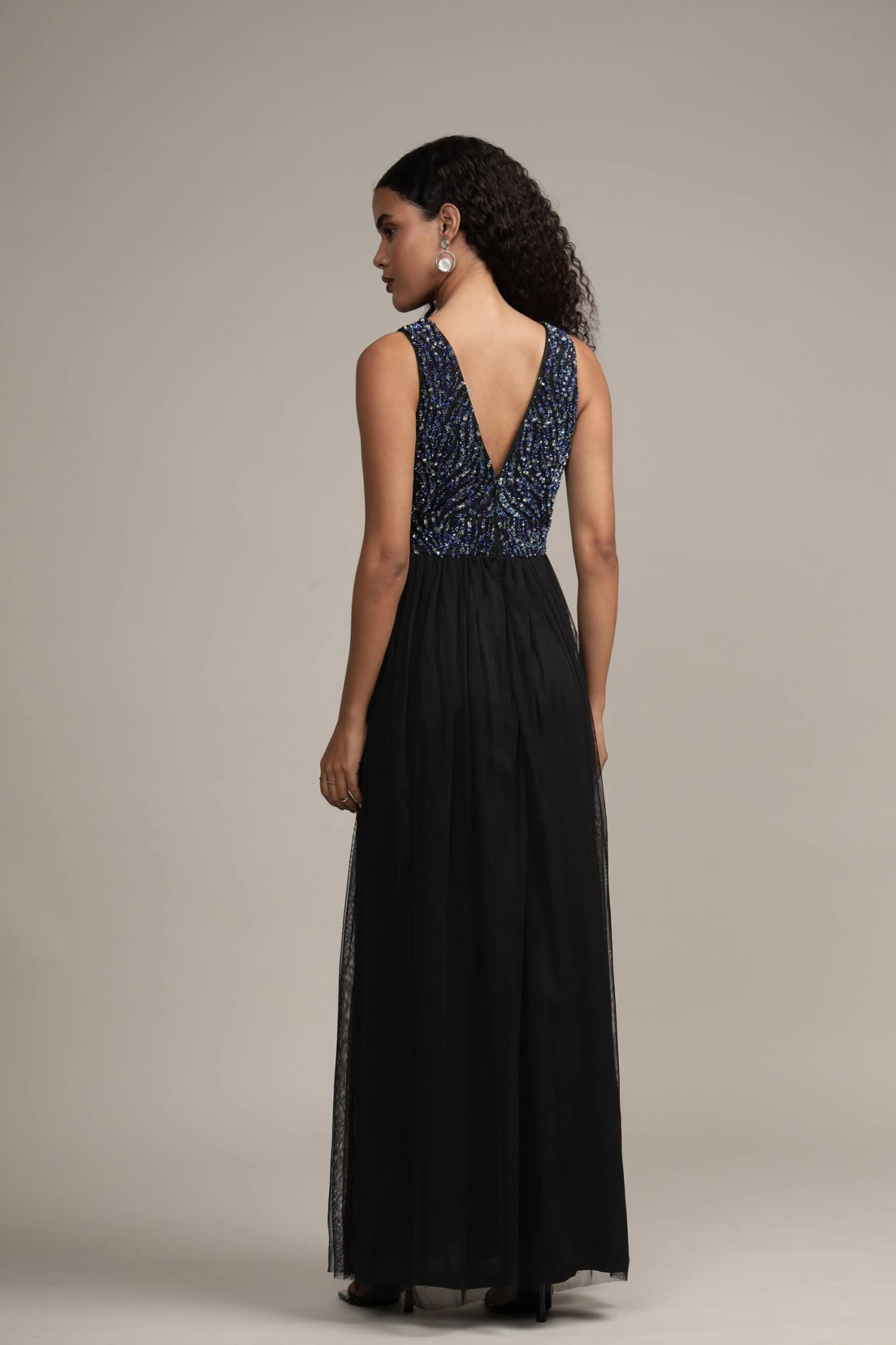 Ada Black Embellished Maxi Dress 5 Ada Black Embellished Maxi Dress - Image 5