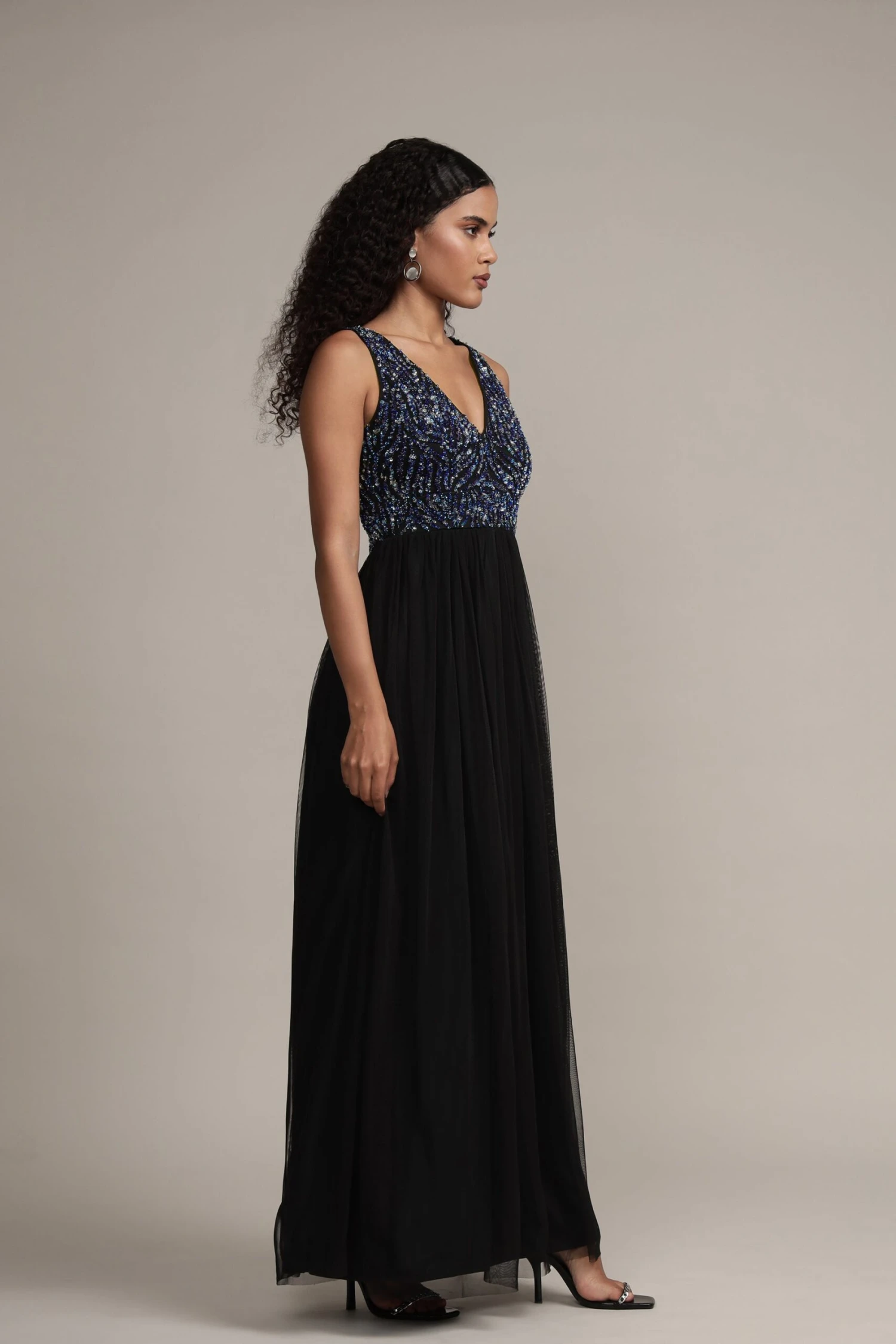 Ada Black Embellished Maxi Dress 4 Ada Black Embellished Maxi Dress - Image 4