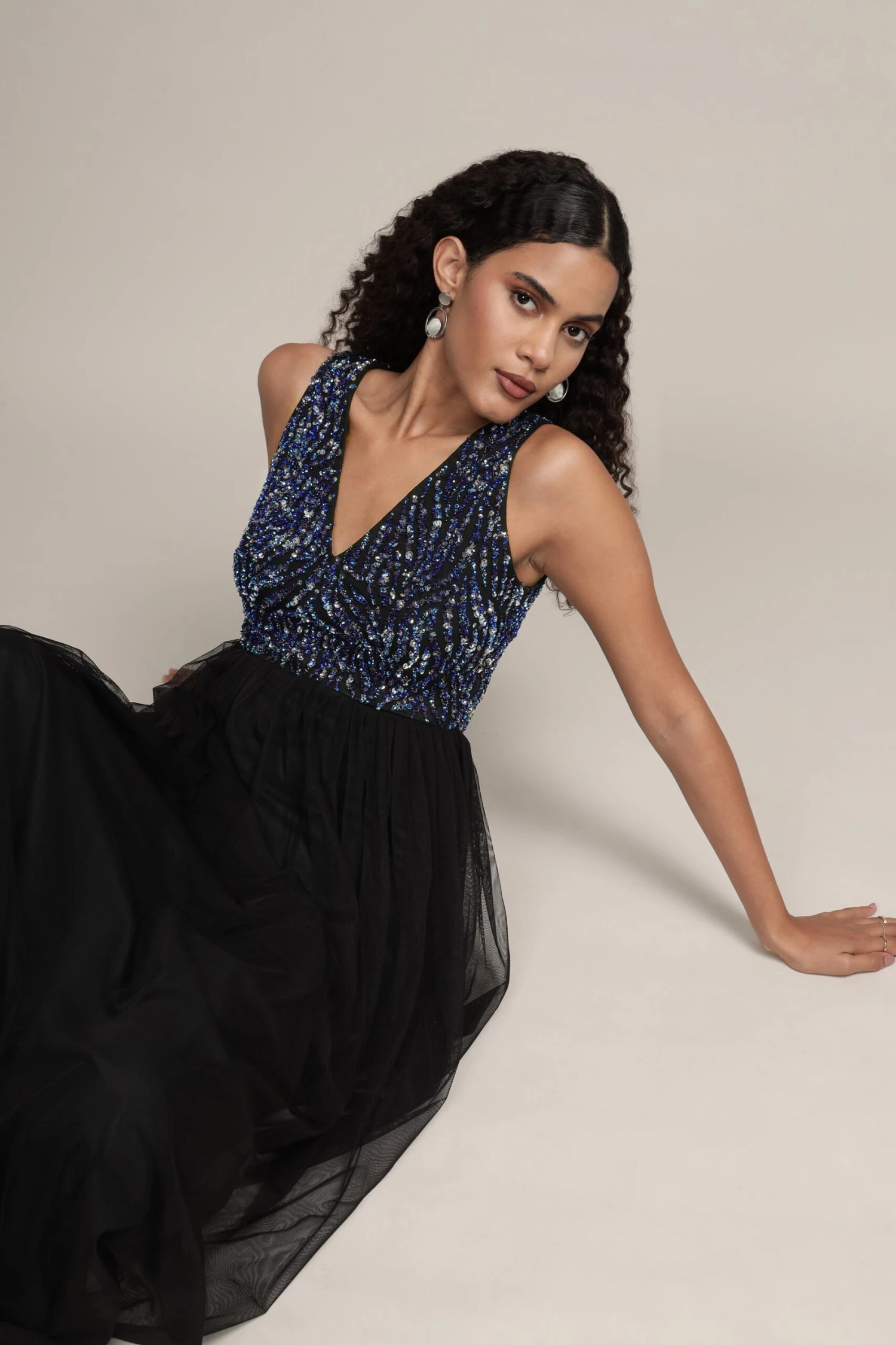 Ada Black Embellished Maxi Dress 1 Ada Black Embellished Maxi Dress