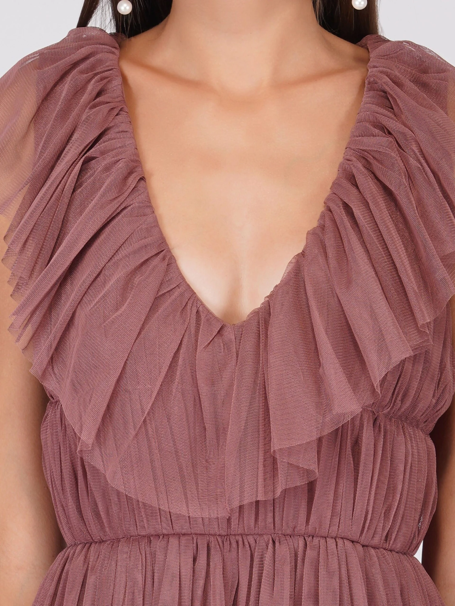 Alexandra Merlot Tulle Maxi Dress 6 Alexandra Merlot Tulle Maxi Dress - Image 6