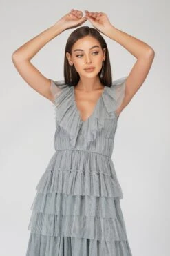 Alexandra Blue Tulle Maxi Dress 7 Alexandra Blue Tulle Maxi Dress -Laceand Beads Alexandrablue 3 Copy