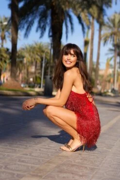 Anita Red Tassel Mini Dress 18 Anita Red Tassel Mini Dress -Laceand Beads AnitaMiniDress 9