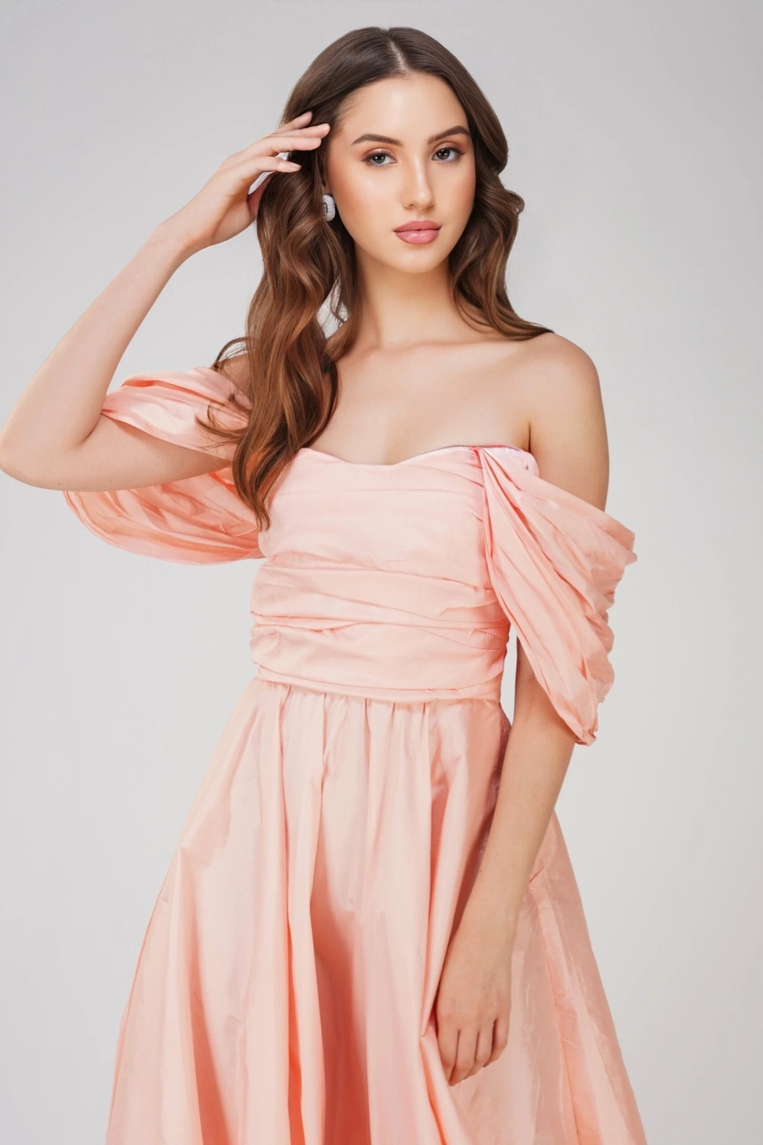 Anya Sugar Pink Taffeta Midi Dress 2 Anya Sugar Pink Taffeta Midi Dress - Image 2
