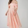 Anya Sugar Pink Taffeta Midi Dress