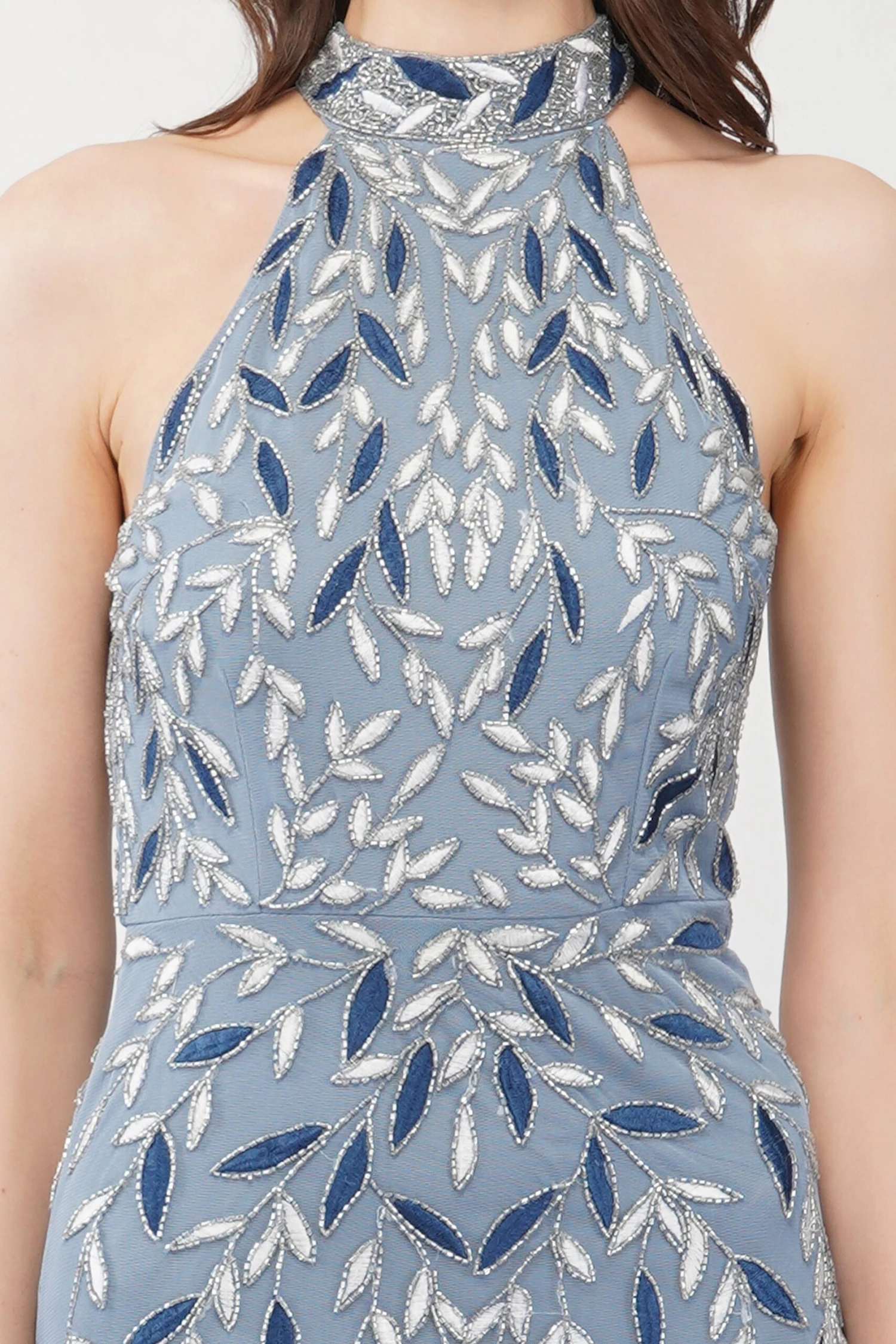 Arina Blue Embellished Maxi Dress 4 Arina Blue Embellished Maxi Dress - Image 4