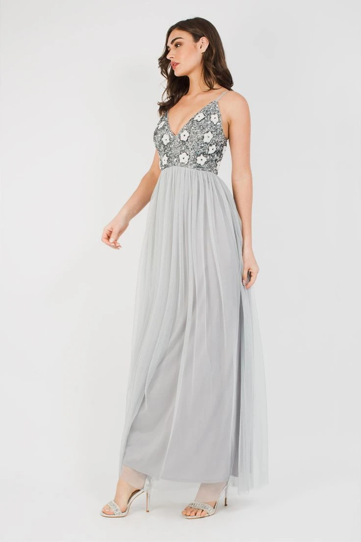 Avon Bridesmaid Maxi In Grey 2 Avon Bridesmaid Maxi In Grey - Image 2