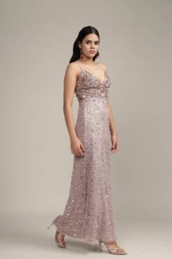 Betty Beaded Champagne Maxi Dress -Laceand Beads Betty Maxi in Champagne 7