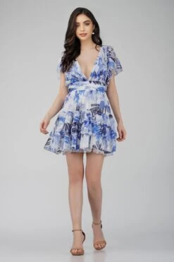 Madison Blue Printed Chiffon Mini Dress 7 Madison Blue Printed Chiffon Mini Dress -Laceand Beads ChiffonStyles 41