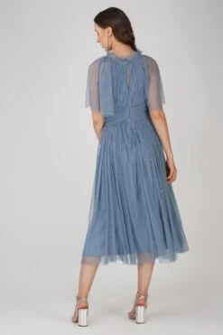 Cristiane Dusty Blue Tulle Midi Dress -Laceand Beads ChristieMidi 3 edited