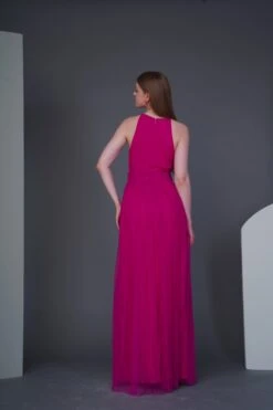 Alicia Bright Pink Maxi Dress -Laceand Beads DSC01162
