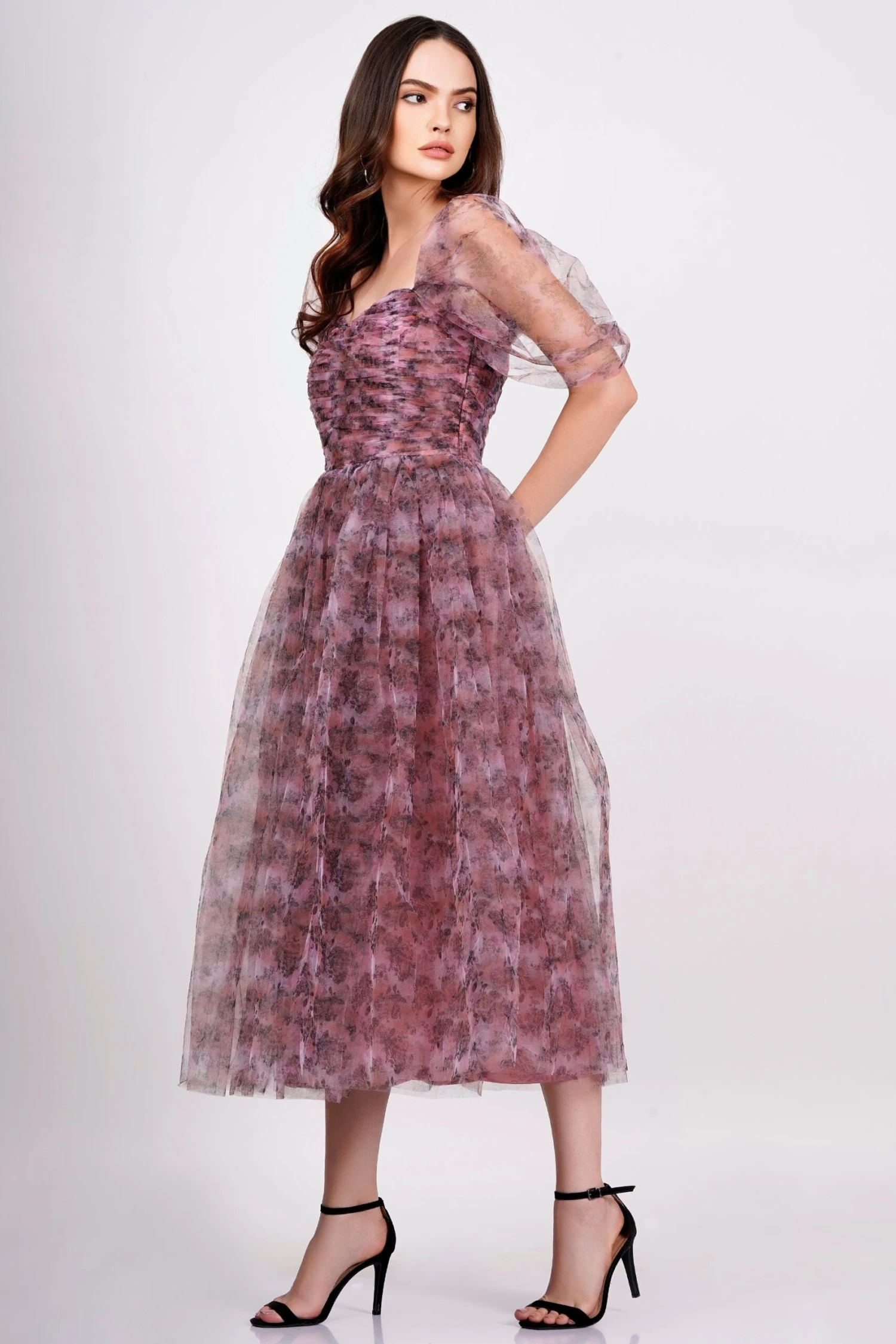 Melbourne Floral Tulle Midi Dress 2 Melbourne Floral Tulle Midi Dress - Image 2
