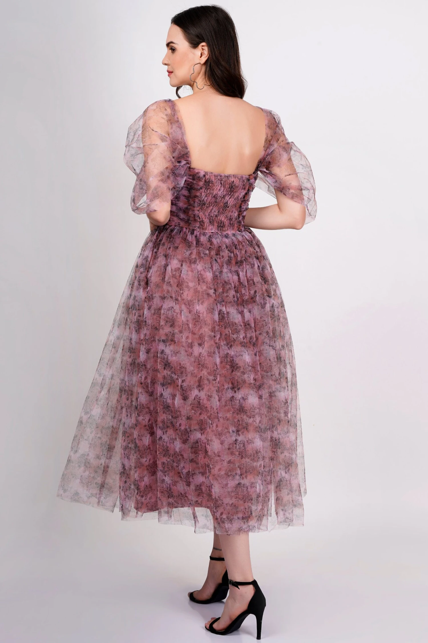 Melbourne Floral Tulle Midi Dress 3 Melbourne Floral Tulle Midi Dress - Image 3