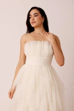 Dakota Strapless Maxi Dress In Ivory 10 Dakota Strapless Maxi Dress In Ivory -Laceand Beads Dakota Maxi in Ivory 4