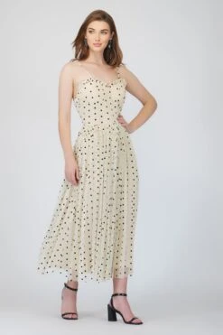 Dane Polka Dot Corset Midi Dress -Laceand Beads DanePolka 3