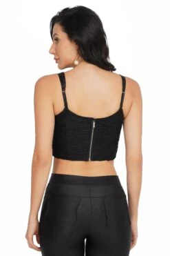 Devon Black Lace Corset Top -Laceand Beads DevonTop 1