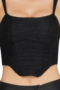 Devon Black Lace Corset Top -Laceand Beads DevonTop 6