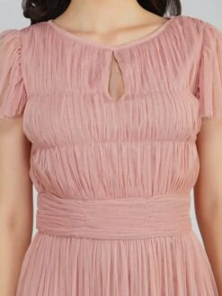 Diva Mink Tulle Bridesmaid Dress 11 Diva Mink Tulle Bridesmaid Dress -Laceand Beads DivaMaxiPink 4