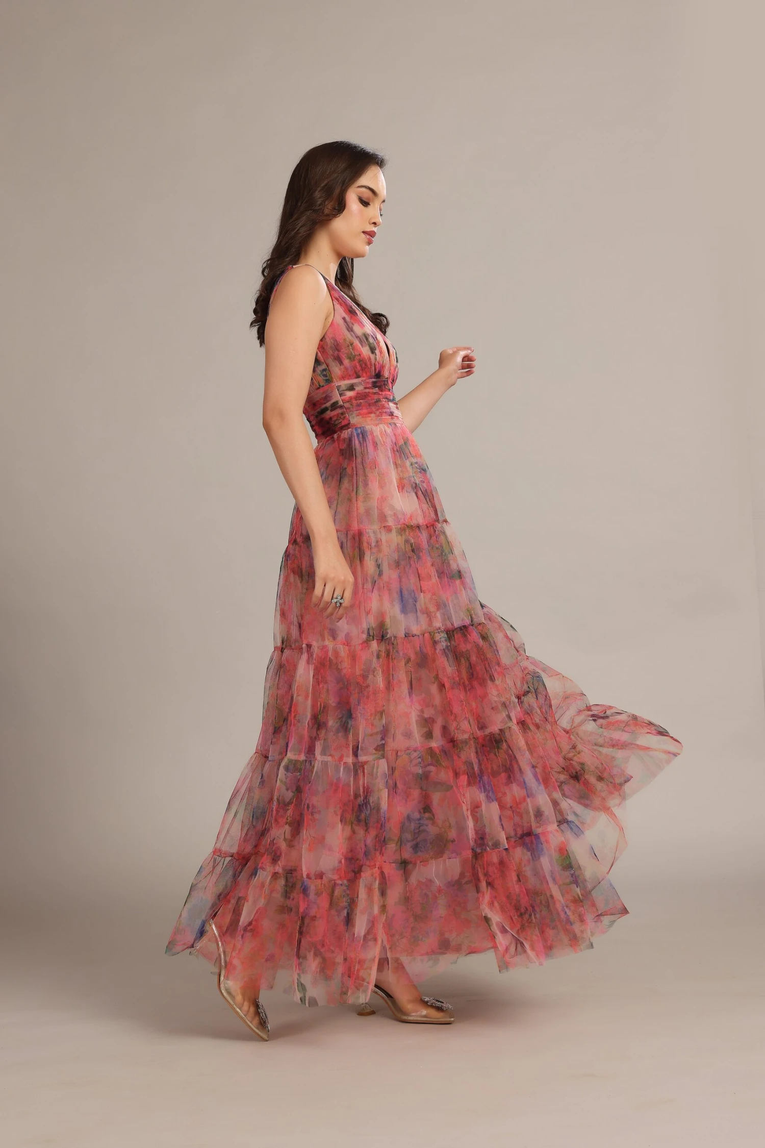 Candace Maxi Dress In Mixed Floral 5 Candace Maxi Dress In Mixed Floral - Image 5