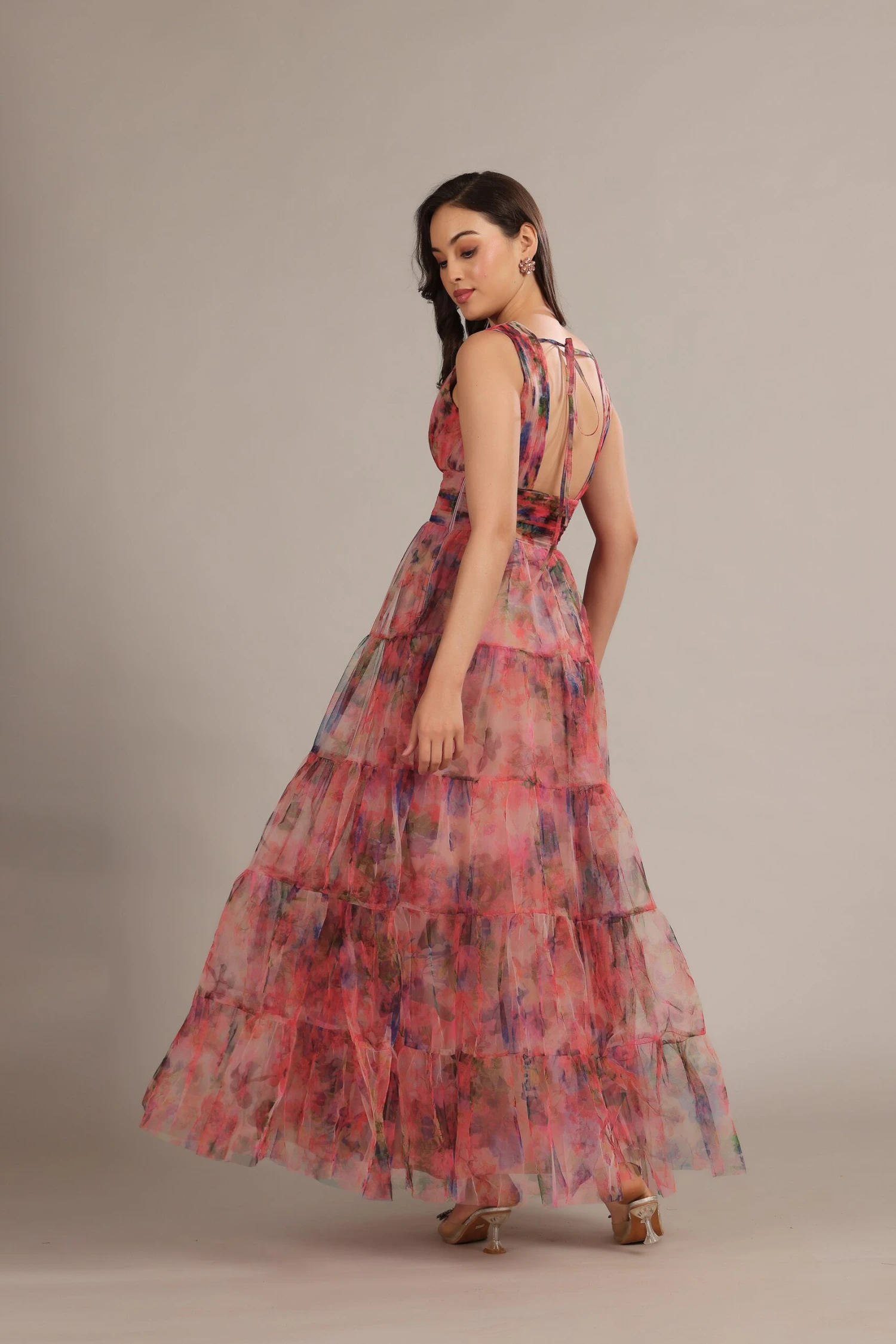 Candace Maxi Dress In Mixed Floral 2 Candace Maxi Dress In Mixed Floral - Image 2