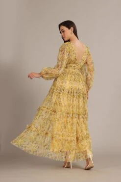 Lydia Maxi Dress In Yellow Floral 7 Lydia Maxi Dress In Yellow Floral -Laceand Beads EDITLydiaMaxiinYellowFloral 6