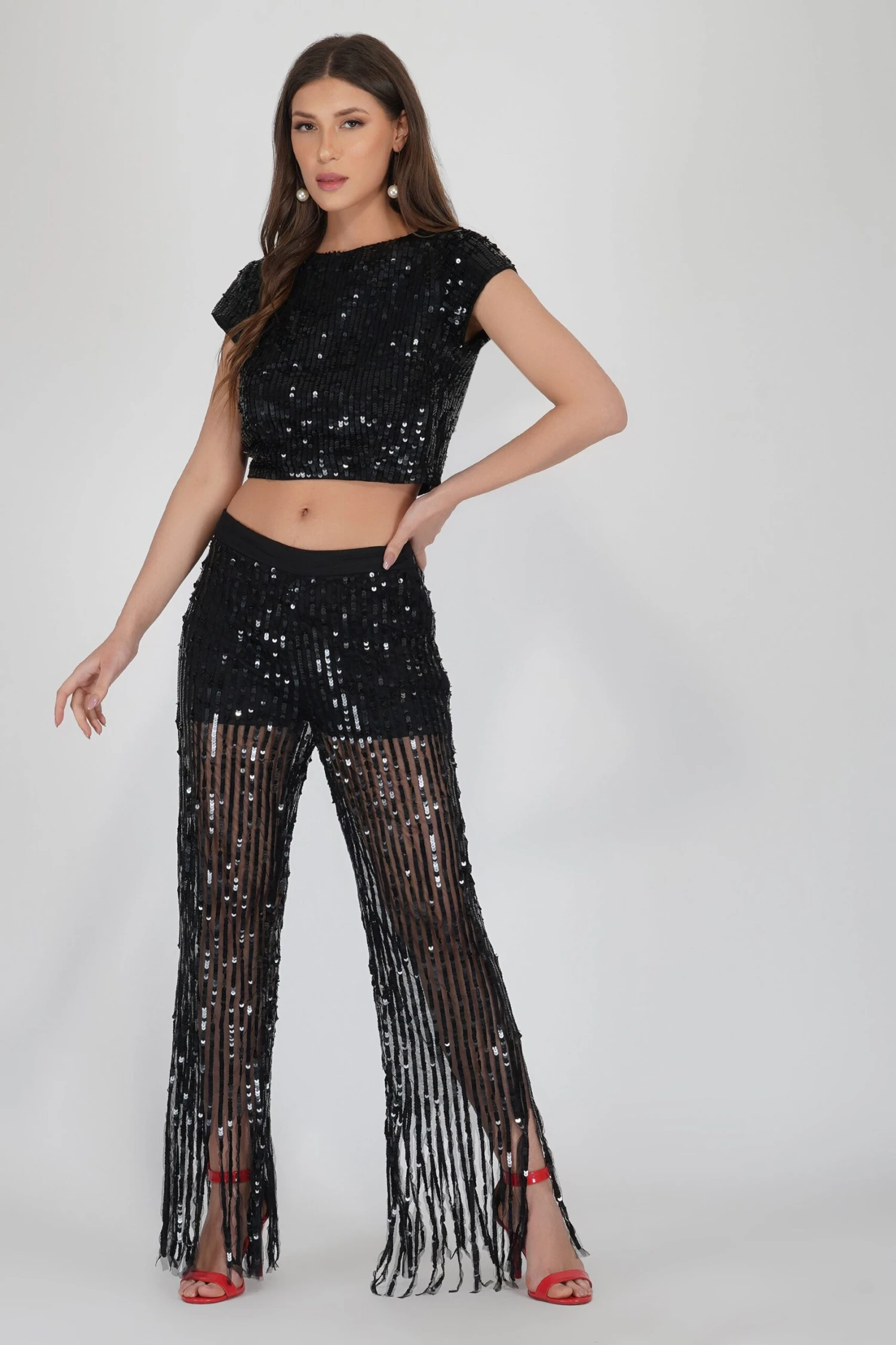 Elaine Black Sequin Top 13 Elaine Black Sequin Top - Image 13