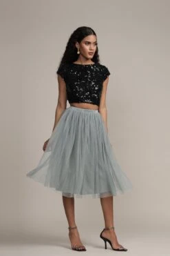 Elaine Black Sequin Top 19 Elaine Black Sequin Top -Laceand Beads Elaine Top in Black 4