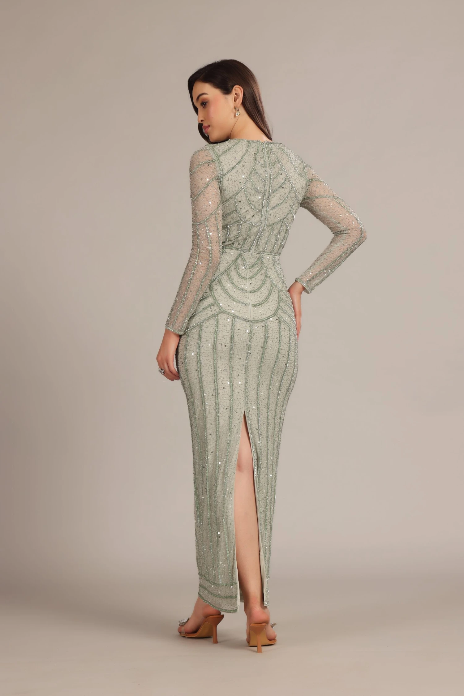 Ellis Maxi Dress In Sage Green 2 Ellis Maxi Dress In Sage Green - Image 2