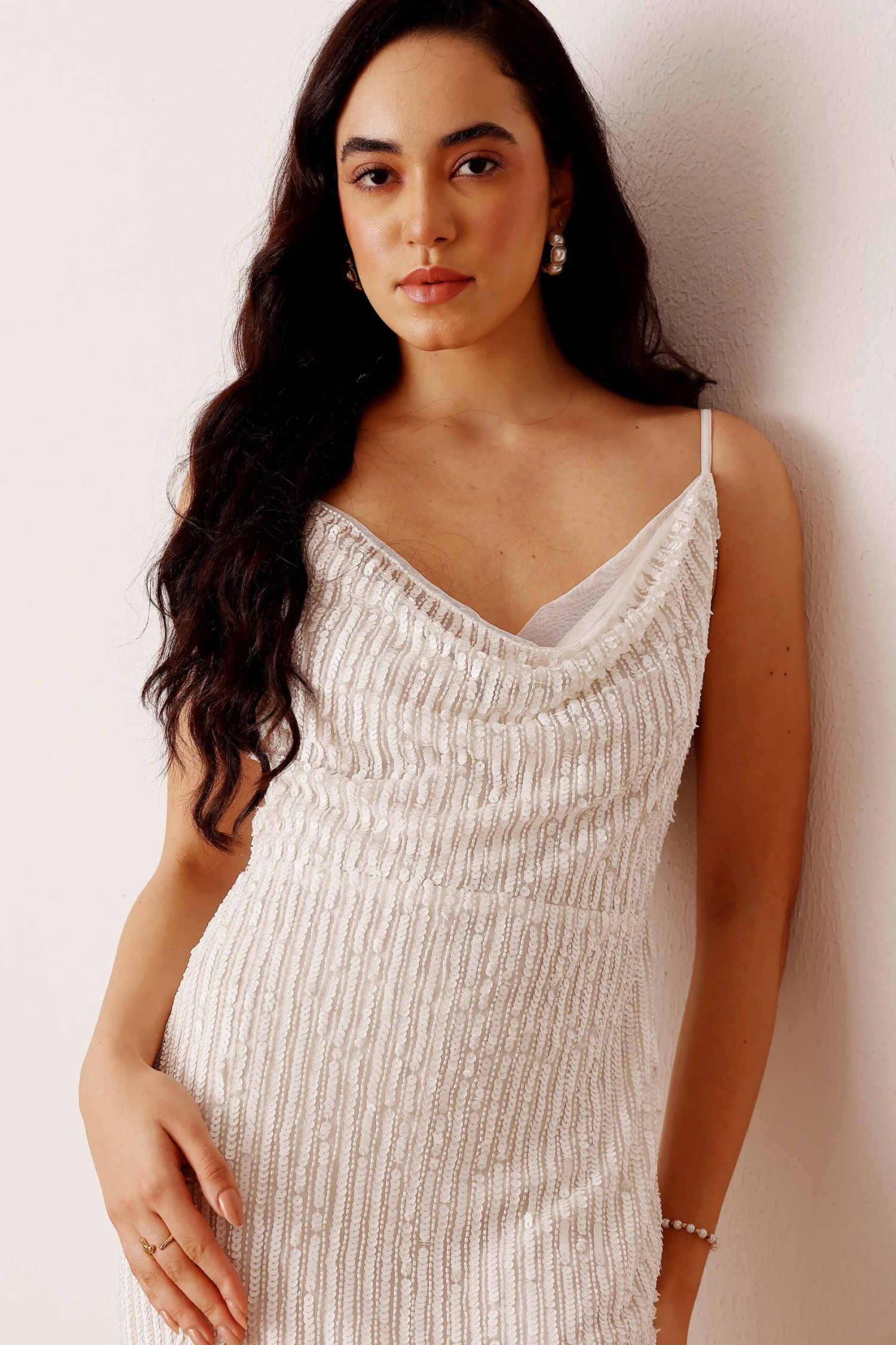 Eva Embellished Fringe Mini Dress In White 2 Eva Embellished Fringe Mini Dress In White - Image 2