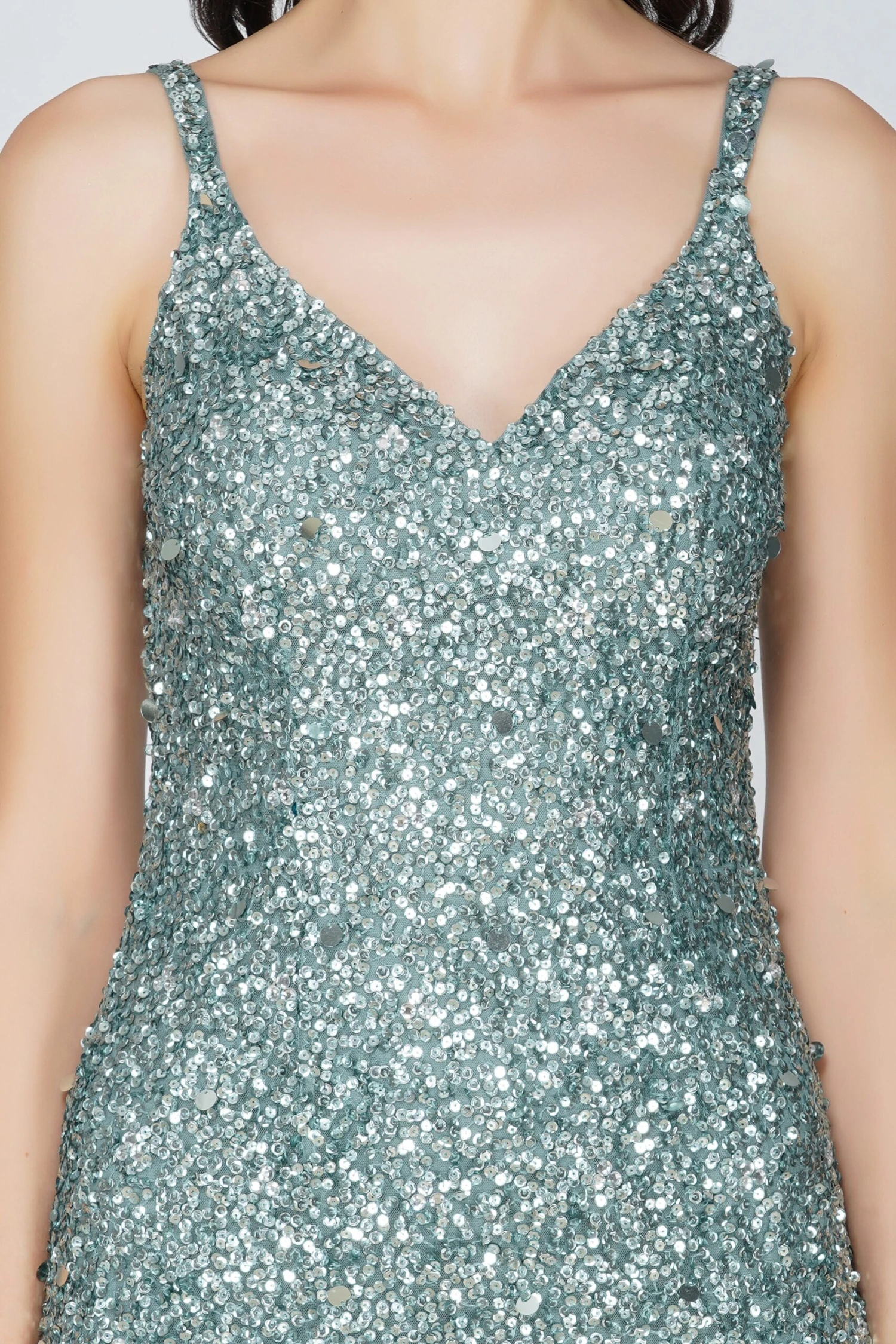Greyson Teal Sequin Mini Dress 5 Greyson Teal Sequin Mini Dress - Image 5