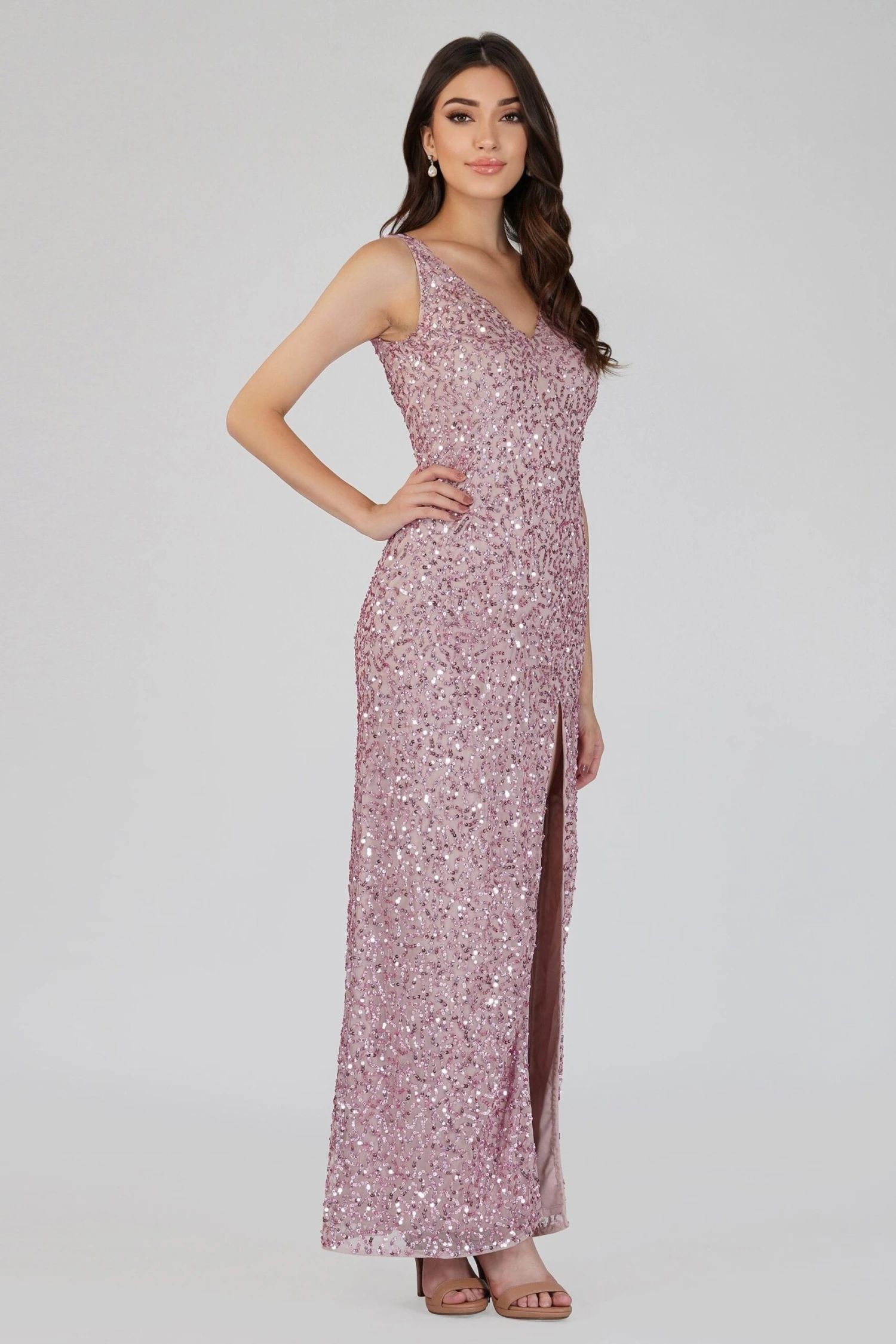 Greyson Pink Sequin Maxi Dress 2 Greyson Pink Sequin Maxi Dress - Image 2