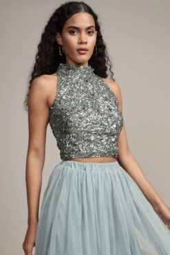 Gui Picasso Teal Sequin Top -Laceand Beads GuiPicassoTealSequinTopCORRECTCOLOUR 3