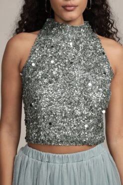 Gui Picasso Teal Sequin Top -Laceand Beads GuiPicassoTealSequinTopCORRECTCOLOUR 5