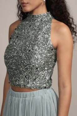 Gui Picasso Teal Sequin Top -Laceand Beads GuiPicassoTealSequinTopCORRECTCOLOUR 6