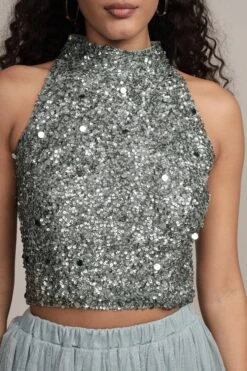 Gui Picasso Teal Sequin Top -Laceand Beads GuiPicassoTealSequinTopCORRECTCOLOUR 7