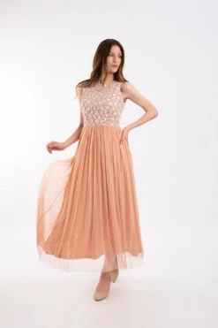 Hazel Blush Pink Bridesmaid Dress -Laceand Beads HAZELMIDXI 2