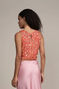 Hazel Embellished Top In Coral 16 Hazel Embellished Top In Coral -Laceand Beads HazelTopinCoral 5