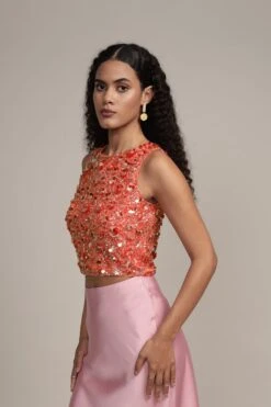 Hazel Embellished Top In Coral 15 Hazel Embellished Top In Coral -Laceand Beads HazelTopinCoral 6