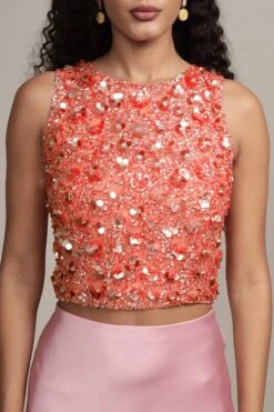 Hazel Embellished Top In Coral 20 Hazel Embellished Top In Coral -Laceand Beads HazelTopinCoral 8