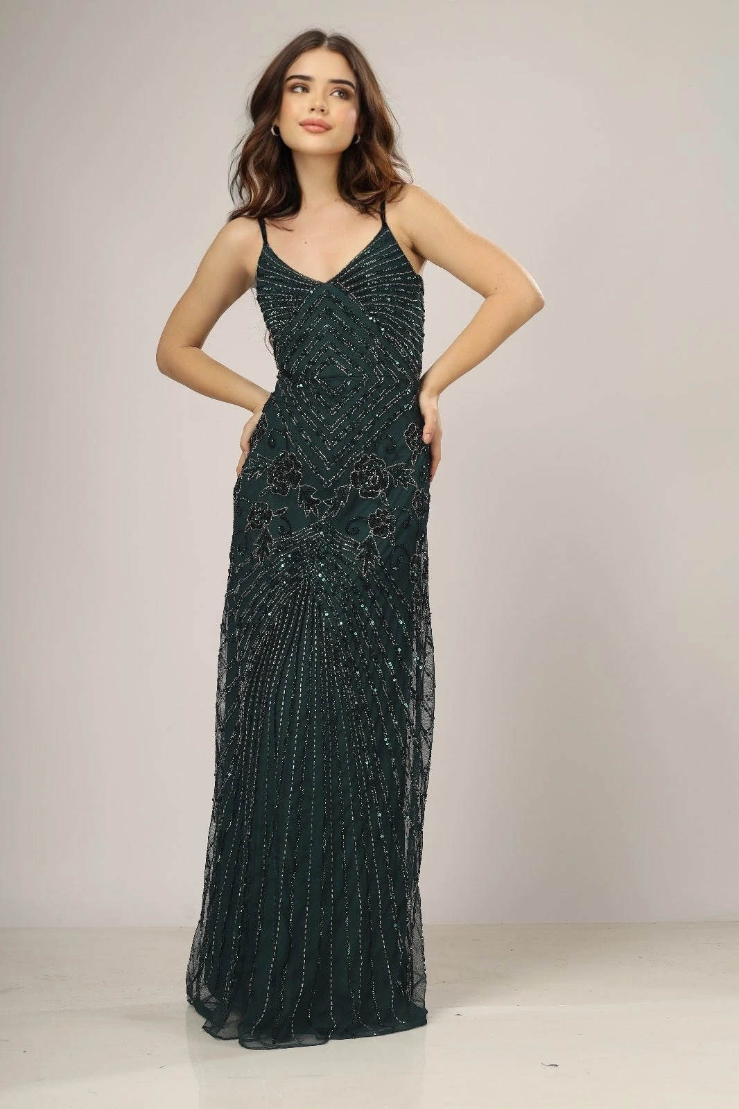 Sara Emerald Embellished Maxi Dress 1 Sara Emerald Embellished Maxi Dress