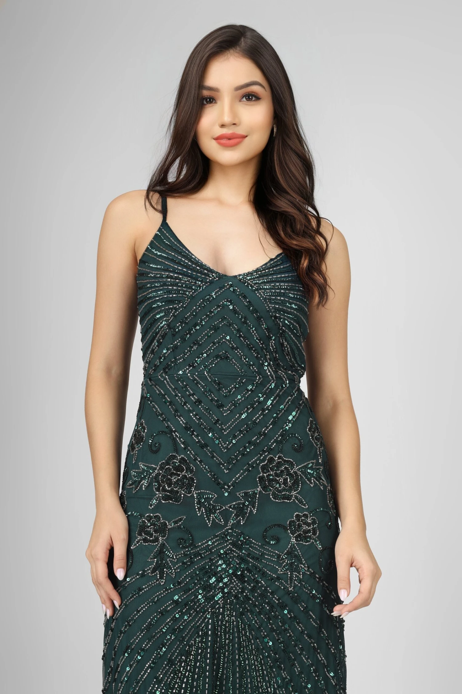 Sara Emerald Embellished Maxi Dress 5 Sara Emerald Embellished Maxi Dress - Image 5