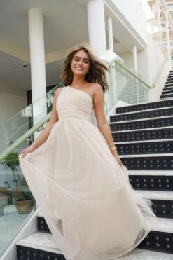 One Shoulder Mesh Maxi Dress -Laceand Beads IMG 2928