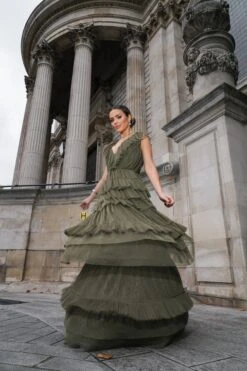 Alexandra Maxi Dress In Deep Olive 11 Alexandra Maxi Dress In Deep Olive -Laceand Beads IMG 6331