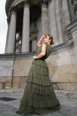 Alexandra Maxi Dress In Deep Olive 13 Alexandra Maxi Dress In Deep Olive -Laceand Beads IMG 6340