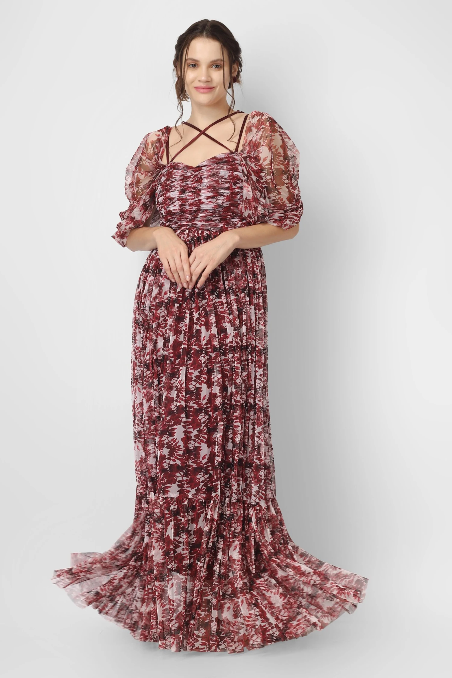 Alicia Maxi In Burgundy Print 5 Alicia Maxi In Burgundy Print - Image 5