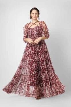 Alicia Maxi In Burgundy Print 13 Alicia Maxi In Burgundy Print -Laceand Beads IMG 7498
