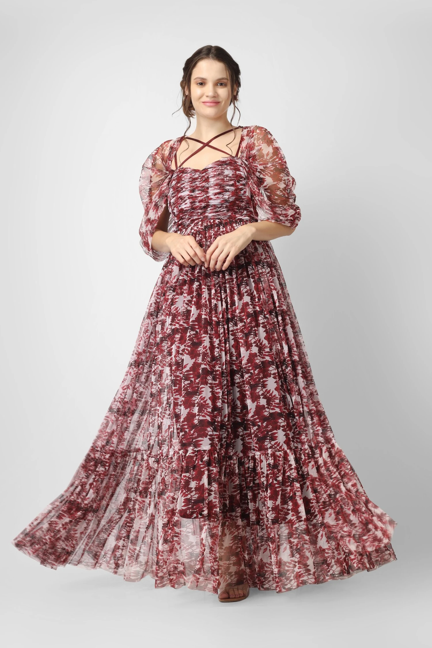 Alicia Maxi In Burgundy Print 6 Alicia Maxi In Burgundy Print - Image 6